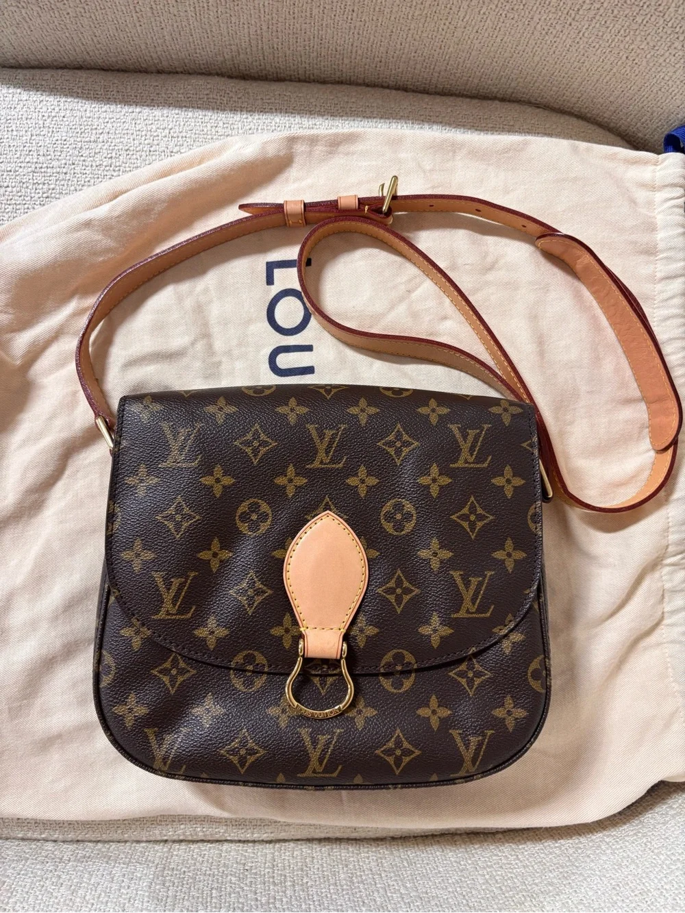 Authentic Louis Vuitton Saint Cloud GM monogram crossbody bag